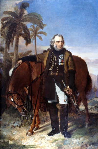 Lieutenant General Sir Charles Napier and his arab charger Red Rover, 1853 by Edwin Williams